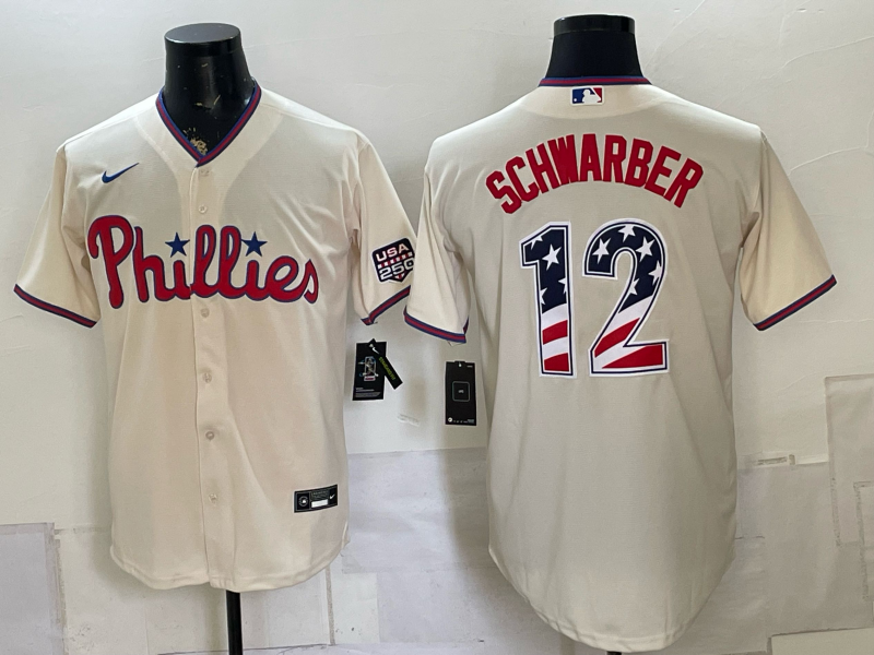Men 2026 Philadelphia Phillies #12 Schwarber cream Game Nike MLB Jersey 0727001->san francisco giants->MLB Jersey